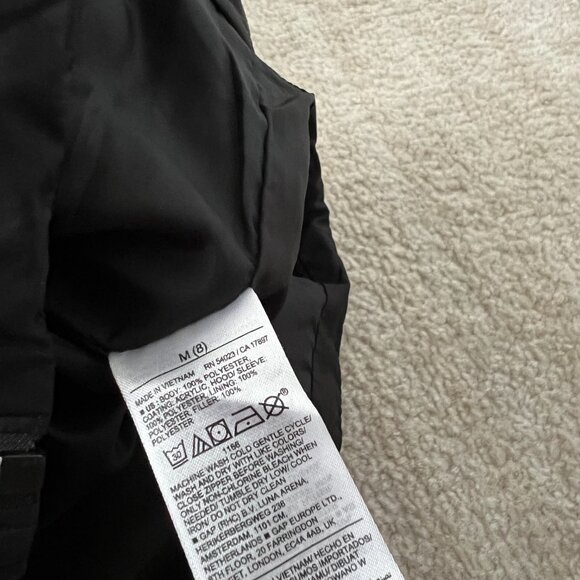 Old Navy Boys Active Black Hooded Puffer Vest Jacket Coat M / 8Y - Picture 10 of 10